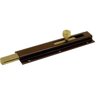 Catenaccio Verticale Ricoperto Fissare 34 Ibfm - Vern. Marrone Piastra Larga Mm 40 Mm 6X16 Cm 25- 10 Pezzi
