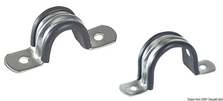 Cavallotti tubi inox/gomma 30 mm