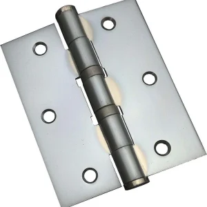 CERNIERA CON CUSCINETTI CROMO SATINATO mm 75 x 65 - sp.2