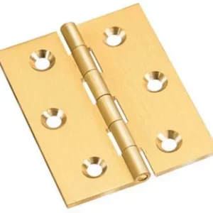 Cerniera Piana 4101 Valtoce - Ottone Fresato Satinato Perno Fisso Mm 40X40X1,8- 24 Pezzi