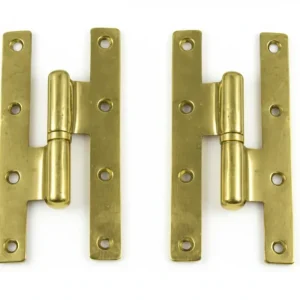 Cerniere Paumelles Ottone Lucido- - Mm.55X100H. Sx - 4 Pezzi