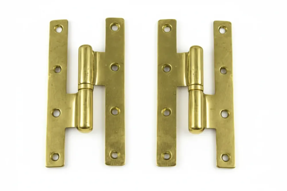 Cerniere Paumelles Ottone Lucido- - Mm.55X100H. Sx - 4 Pezzi