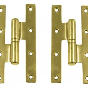 Cerniere Paumelles Ottone Lucido- - Mm.60X120H. Dx - 2 Pezzi