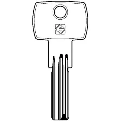 Chiave Punzonata Viro Euro Pro Vi19 Silca - Ottone Nichelato- 5 Pezzi