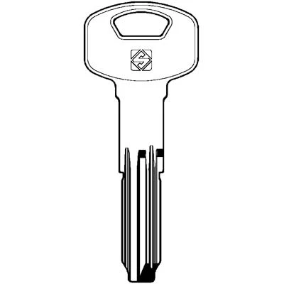 Chiave Punzonata Yale Ya90 Silca - Ottone Nichelato- 10 Pezzi