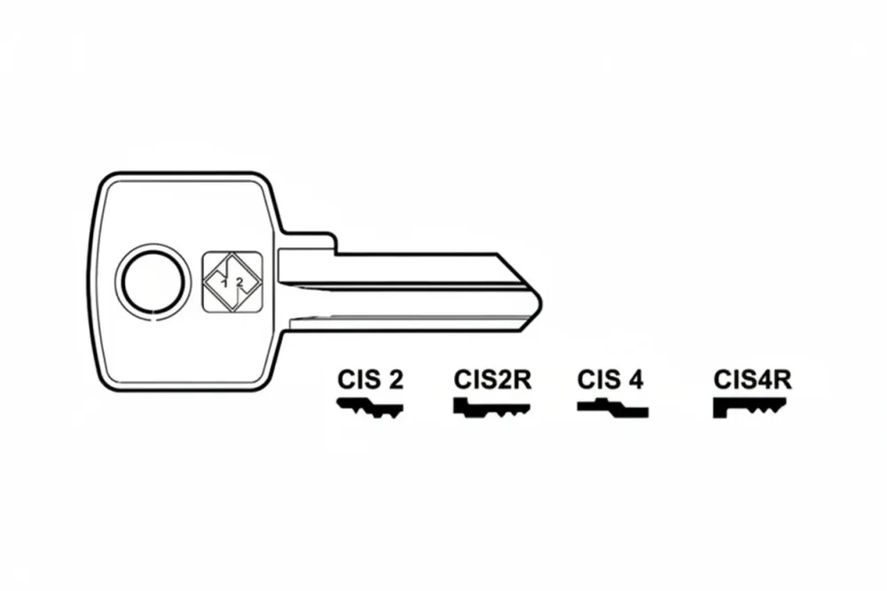 Chiavi Per Cilindri Cas-Cisma 4 Spine Piccole- - Cis2 Dx - 20 Pezzi Silca