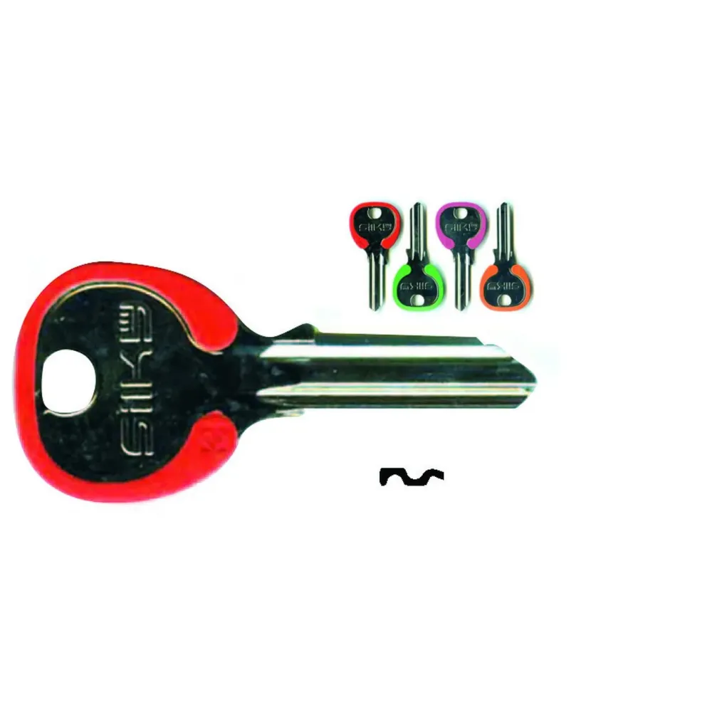 Chiavi per cilindri Cisa 5 spine piccole CS7DZ DX - 4 colori assortiti - 100 pz