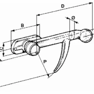 Chiusura palla media Ø 16mm destra confezione da 5 pezzi