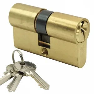 Cilindro Infilare Sagomato Universale Ottone Lucido 2300/U- - Mm.80 Decentrato (35+45) - 2 Pezzi Ibfm