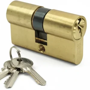 Cilindro Infilare Sagomato Universale Ottone Lucido 2300/U- - Mm.61 Decentrato (28+33) - 2 Pezzi Ibfm