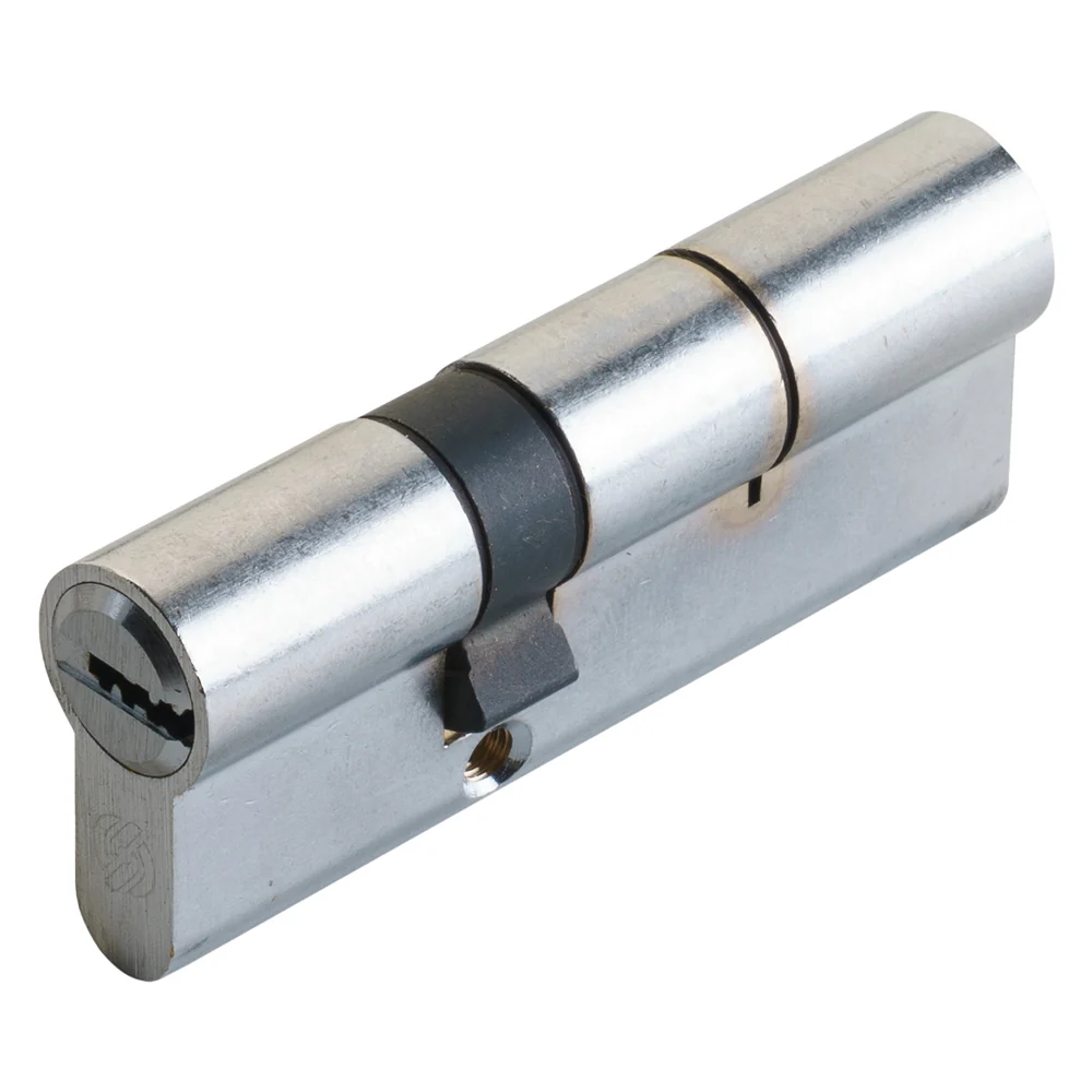 Cilindro Profilato Doppio Serie 'K2' Mm 35+10+55 = 100 (40+60) Cromo Satinato - Securemme