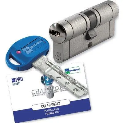 Cilindro Sagomato Champions Pro Hand Mottura Cromo Satinato Chiavi 5+1 Mm 102 31+71