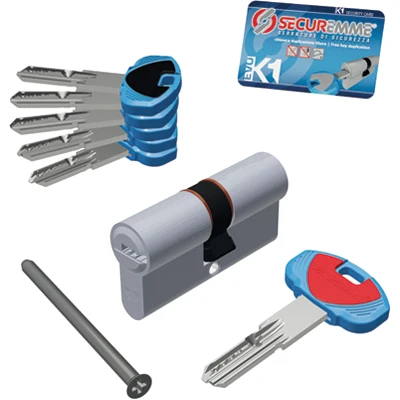 Cilindro Sagomato Evo K1 3100C Securemme Ott.Nich.Satin Chiavi 5 Mm 100 30+70