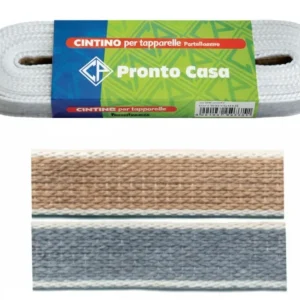 Cintino Cotone Avana E Grigio Per Avvolgibili Matassine- - Mt.5,5X Mm.22H. Matassina Gr.30 Per Metro - 12 Matassa