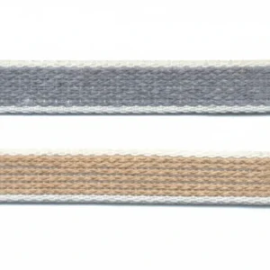 Cintino Cotone Avana E Grigio Per Avvolgibili- - Mt.50X Mm.17H. Rotolo - 50 Mt