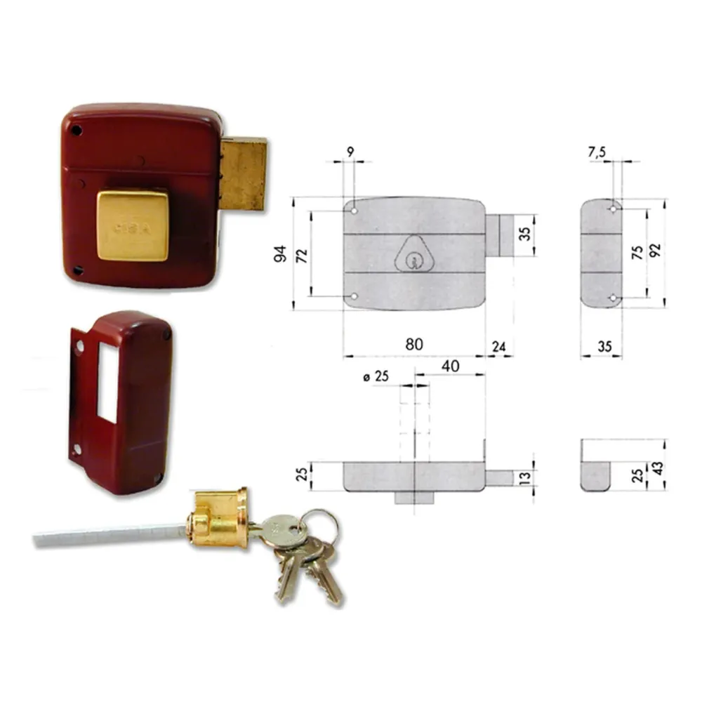 Cisa 50130-60-1 Serratura Applicare Cil Stac Dx