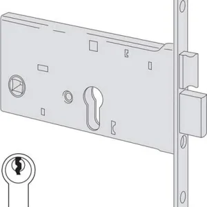 CISA SERRATURE DA INFILARE CILINDRO PER FASCE H 77 MM ENTRATA 90MM, AMBIDESTRA