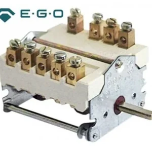 COMMUTATORE 0-6 POSIZIONI portata contatti 32A 250V - max 150°C perno