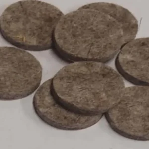 CONFEZIONE 8 PEZZI - FELTRI AUTOADESIVI PER MOBILI Ø25MM - COLORE MARRONE