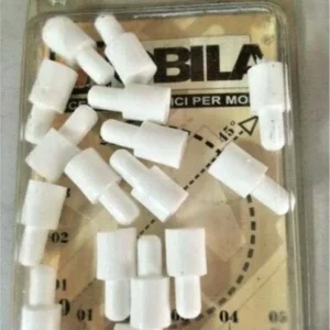 CONFEZIONE DA 16 PEZZI - REGGIPIANI NYLON COLORE BIANCO Ø5MMx8MM **