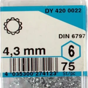 CONNEX - RONDELLE DENTATE ZINCATE 4,3MM P.75