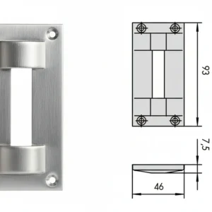 Contropiastra Nylon 06062- - Mm.46X93 Spessore Mm.7,5 (06062) - 5 Pezzi Cisa