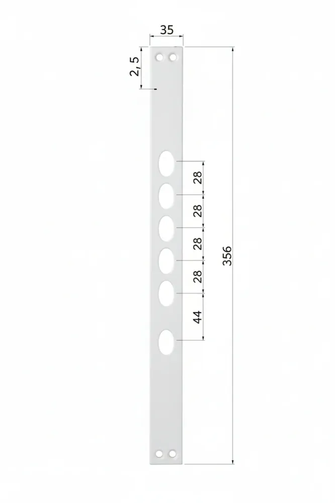 Contropiastra P/Serrature Porte Blindate Acciaio Inox Int.28 Cp2530 (Cp2530Xai28) Securemme