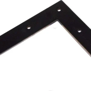CONTROPIASTRA DI RINFORZO SAGOMATA 200x200x30MM - ACCIAIO VERNICIATO NERO