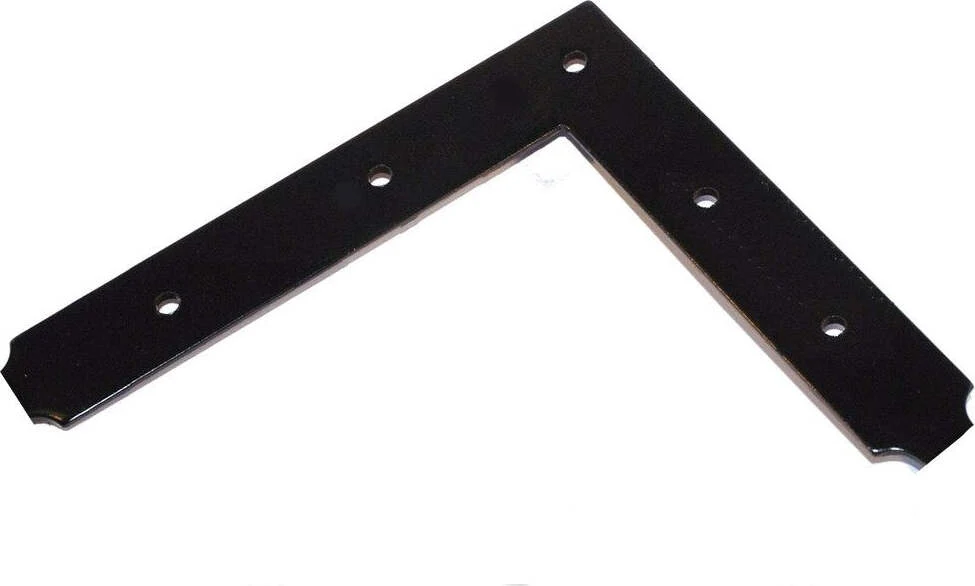CONTROPIASTRA DI RINFORZO SAGOMATA 200x200x30MM - ACCIAIO VERNICIATO NERO