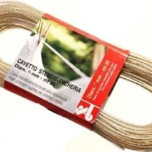 Corda Stendibiancheria 20mt 5mm Diametro Bucato Panni Acciaio Plastificato Cavo