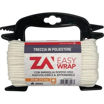 Corda Treccia Nylon Self - 1 Calza Ad Aghi D.Mm 6 L.Mt 20- 5 Pezzi