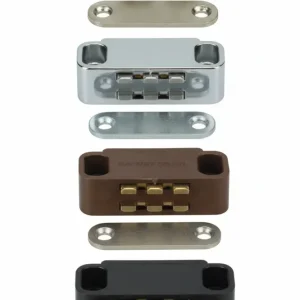 Cricchetti Magnetici Medi- - Mm.45X18X15H. Attrazione Kg.7 Bianco Uc14 - 12 Pezzi Varec