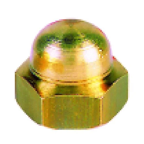 Dado Cieco Esagonale M 12 Cf. 250 Pz Ottone Filettatura Metrica Passo Grosso