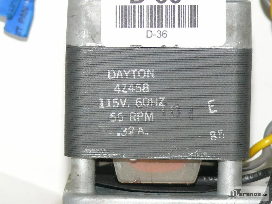Dayton 4Z458 Magnetmotor 115V, 60HZ 55 RPM