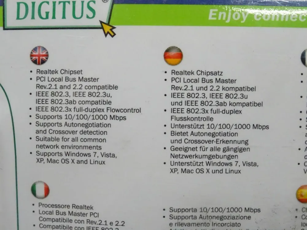 Digitus Network PCI Adapter 10/100/1000 MBPS NEU/OVP