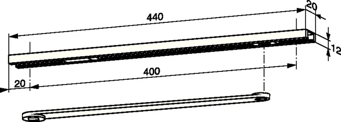 DORMAKABA canale per vetrini G 96 N per ITS 96 ( 3325032038 )