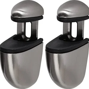 DURALINE - SET MINI SUPPORTI REGOLABILI PER MENSOLE VETRO 20CM - MAX 20KG