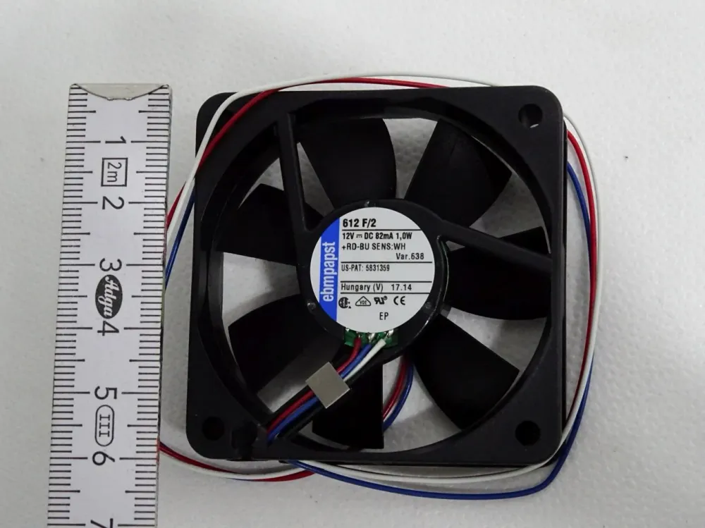 Ebm papst 612 F/2 DC-Axiallüfter 12VDC 82mA 1.0W 60x60x15mm / Neu OVP