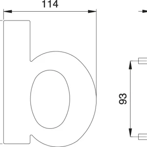 EDI numero civico lettera b acciaio inox opaco ( 3000261325 )