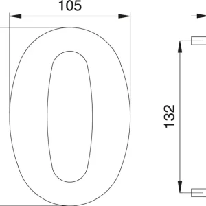 Numero civico EDI cifra 0 acciaio inox opaco ( 3000261315 )