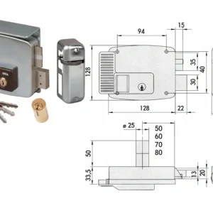 Elettroserratura Per Cancelli Con Tetto 2 Mandate 11761 Mm.50 Dx (11761501) Cisa