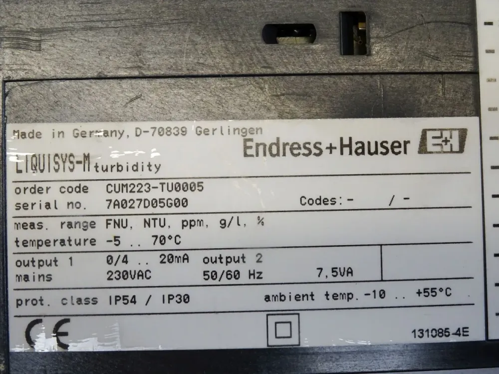 Endress+Hauser LIQUISYS-M turbidity / CUM223-TU0005