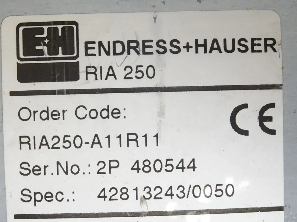 Endress+Hauser RIA250 / RIA250-A11R11
