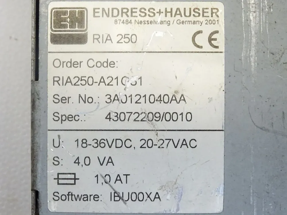 Endress+Hauser RIA250 / RIA250-A21G