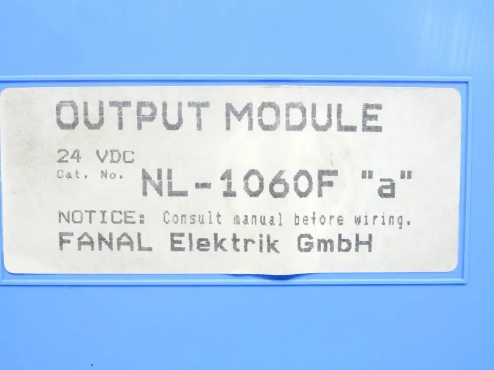 Fanal Elektrik Westinghouse Output Module NL-1060F 24VDC