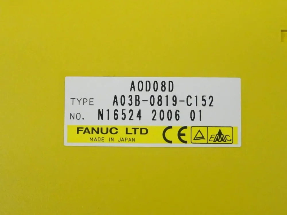 Fanuc A0D08D digitale Ausgabeeinheit A03B-0819-C152 // N16524 2006 01 NEU