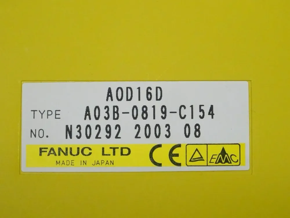 Fanuc AOD16D digitale Ausgabeinheit A03B-0819-C154 // N30292 2003 08 NEU