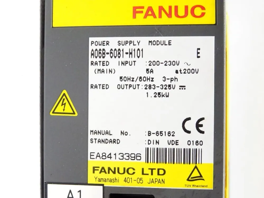Fanuc Power Supply A06B-6081-H101 1.25kW
