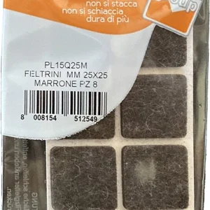 Feltrini Ades. Mm.25X25 Quadrato Marrone Pz 10