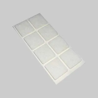 Feltrini Quadrati 25X25 Mm - Bianco - Blister 8 Pezzi